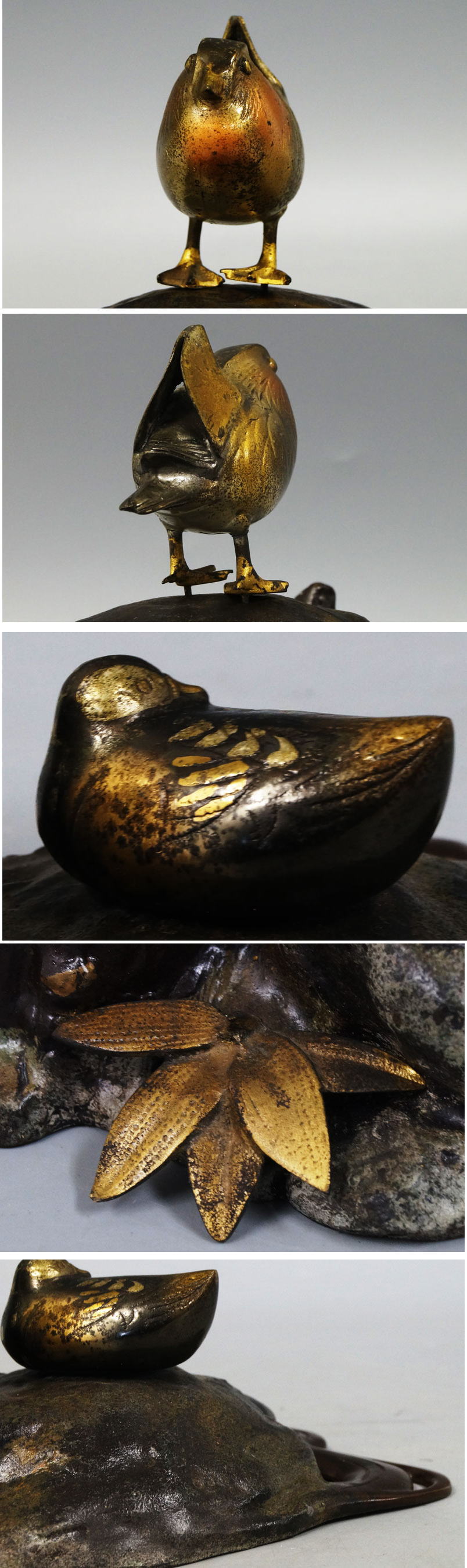 【低価正規店】真鍮製◆鳥 在銘 工芸品 オブジェ　古美術 -326 真鍮製